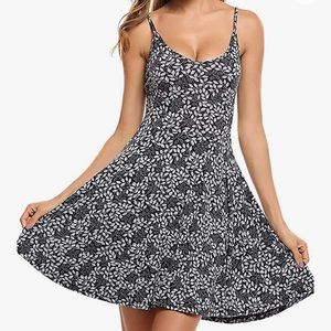 Spaghetti strap swing/skater dress